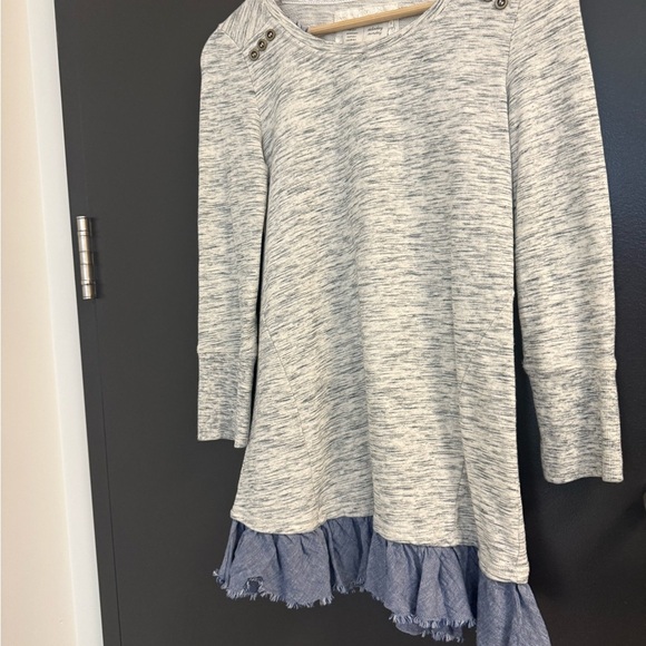 Saturday Sunday (Anthropologie) XS mint EUC cond Elegant Heathered Top w denim - Picture 14 of 14